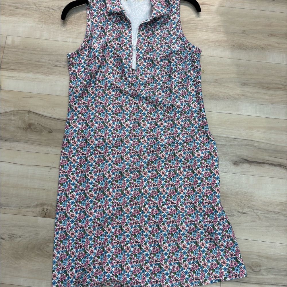 Sleeveless Mini Dress in Pink Floral Print